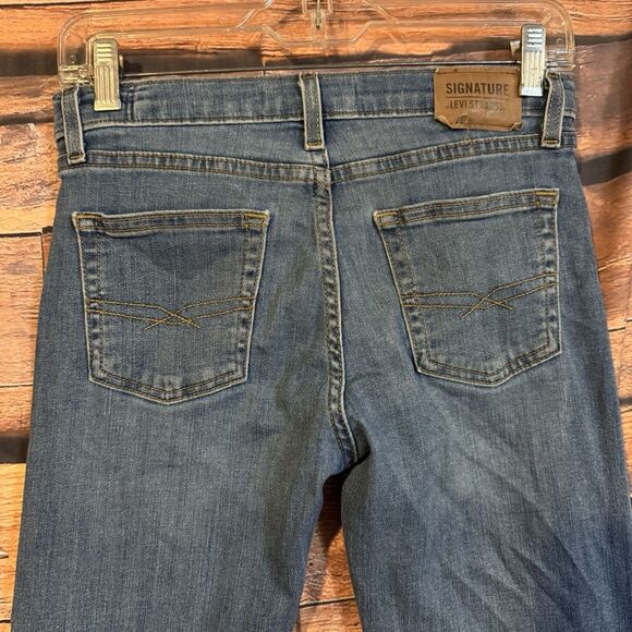 Levi Strauss Signature Boys Blue Straight Leg Denim Jeans Size 14 Regular Casual - Picture 4 of 11